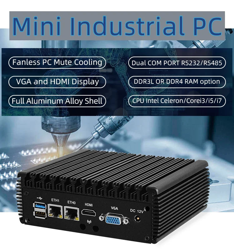 ZHICHUN Mini PC Intel Quad Core I7 Gaming Computer Celeron J4125 PC Desktop Computer PC portable Mini computer