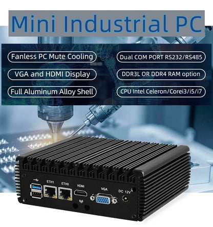 ZHICHUN Mini PC Intel Quad Core I7 Gaming Computer Celeron J4125 PC Desktop Computer PC portable Mini computer