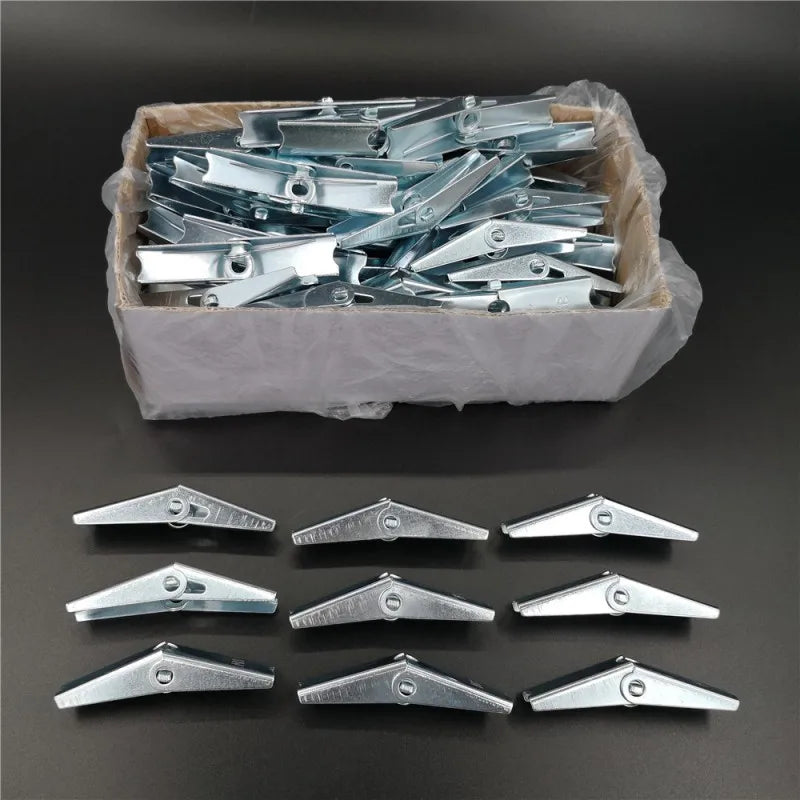 M4 M5 M6 M8 M10 Plasterboard Hollow Wall Cavity Wall Fixing Spring Toggle Anchor Ceiling Dry Wall Anchors No Bolt