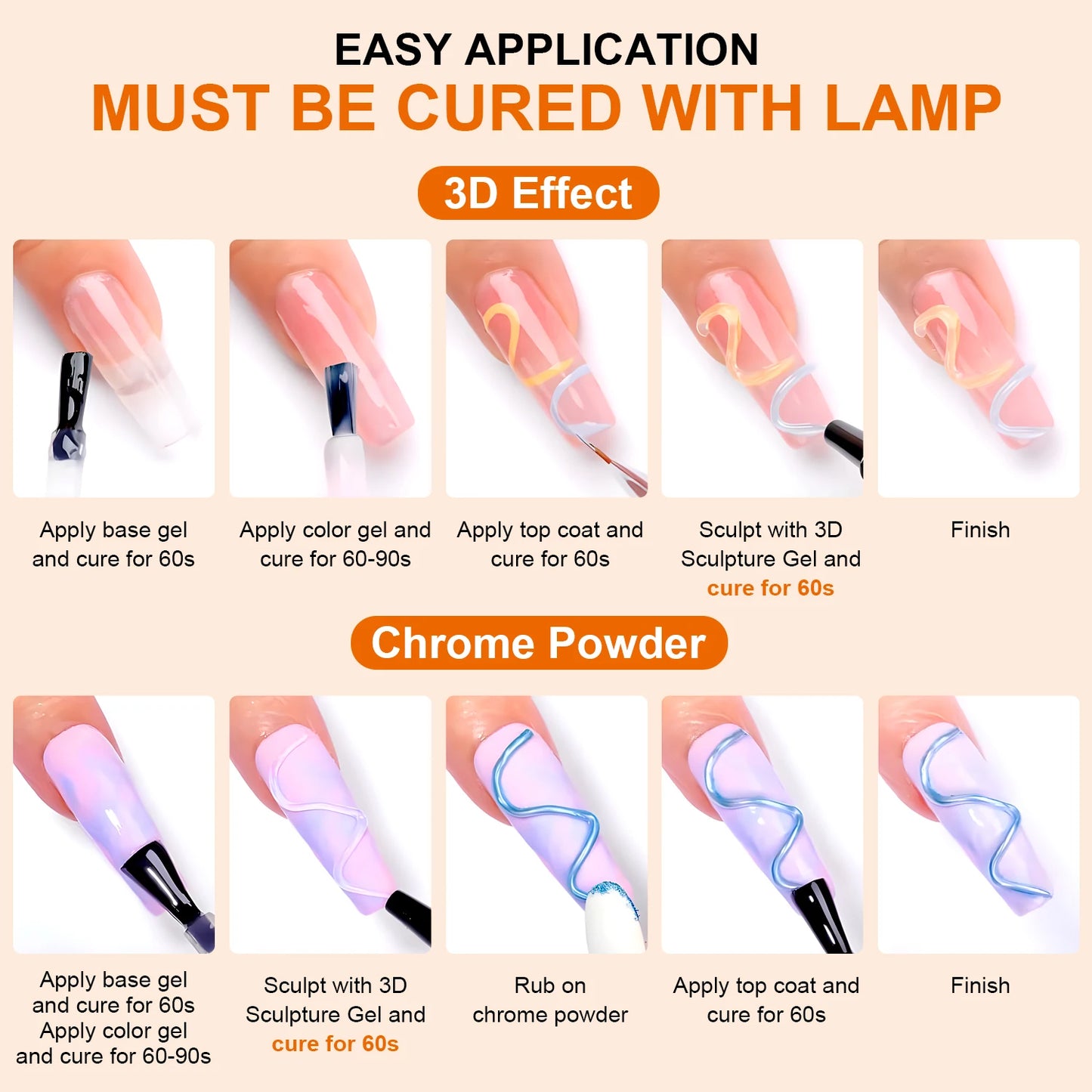 10ml 3D Nail Art Gel - DIY Designs,Waterproof Sculpting gel，Waterproof Nail Art Design Gel for Intricate Carvings & Shapes