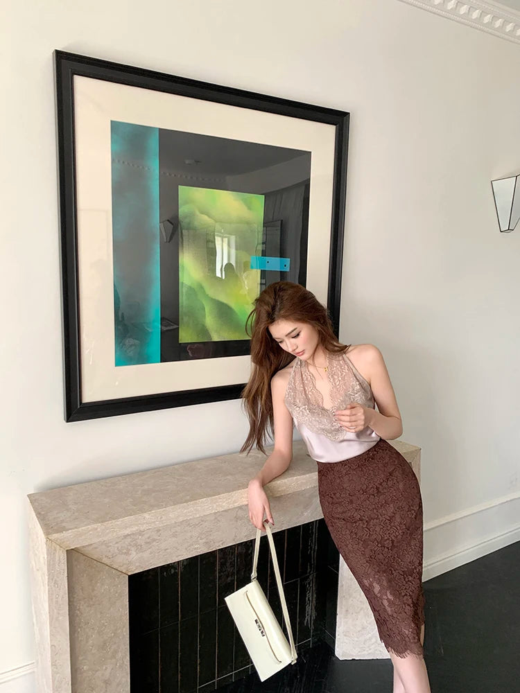 Casual Female Work Wear Office Shirts and Blouses Korean Basic Lace Shirts Women Vintage Clothing Chiffon Top