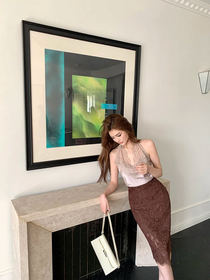 Casual Female Work Wear Office Shirts and Blouses Korean Basic Lace Shirts Women Vintage Clothing Chiffon Top