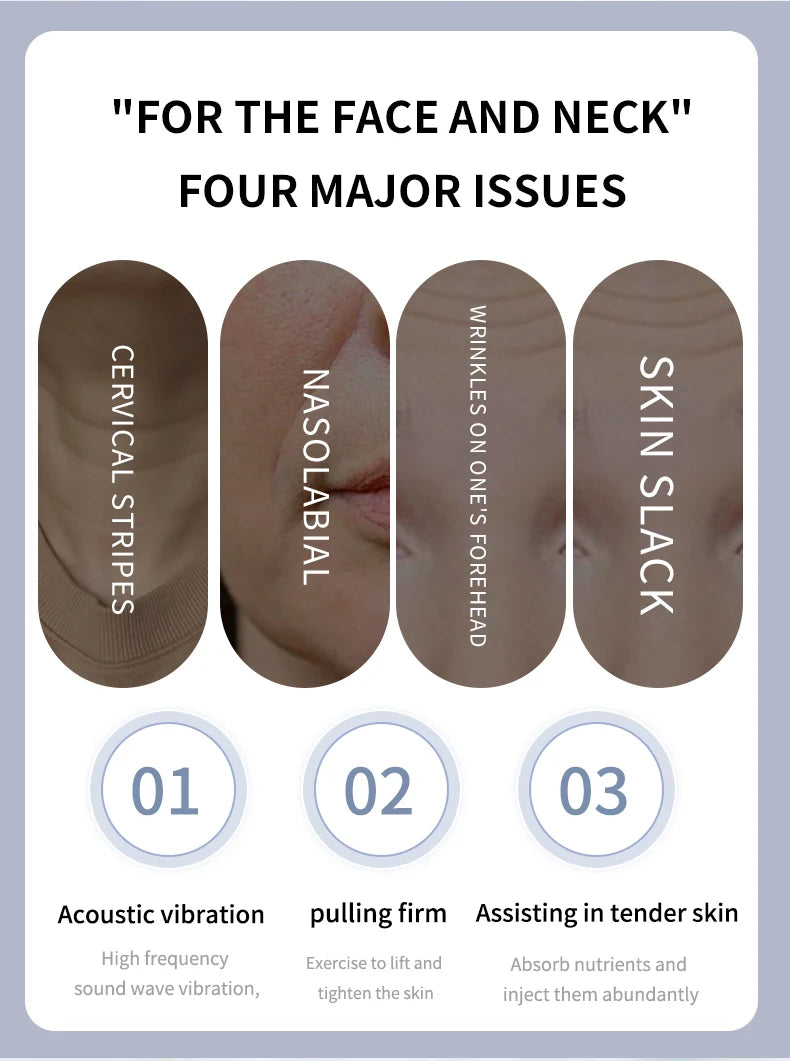 Home Face And Neck Massage Tool, Face Massager, Three Mode, Heating Mode, Skin Care, Facial Device, Portable Beauty Instrument