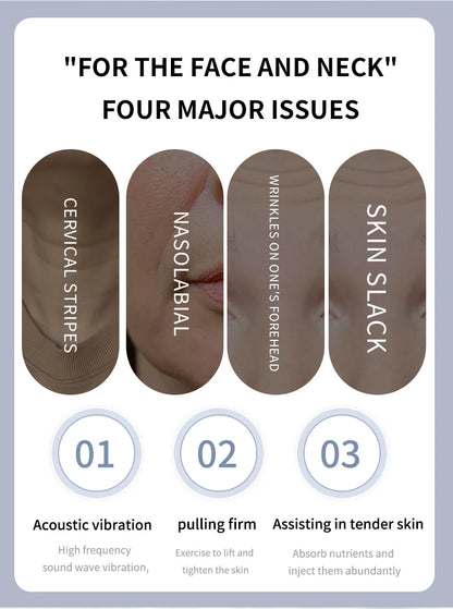 Home Face And Neck Massage Tool, Face Massager, Three Mode, Heating Mode, Skin Care, Facial Device, Portable Beauty Instrument