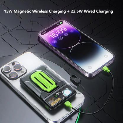 22.5W Magnetic Power Bank 30000mAh Wireless Fast Charging External Battery Turbine Coolingfor IPhone Xiaomi Magsafe Powerbank