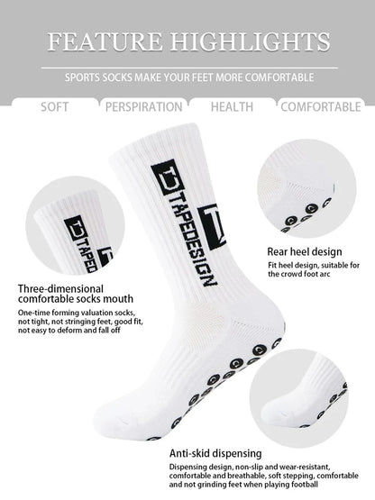 Anti-Slip Football Socks High Quality Soft Breathable Thickened Sports Socks Running Cycling Hiking Men Women Soccer Socks