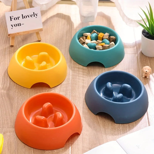 Healthy Pet Feeding Accessories Dog Cat Slow Feeder Travel Puppy Anti Choking Pet Bowl Universal PP Non Slip Slow Feeder Smooth