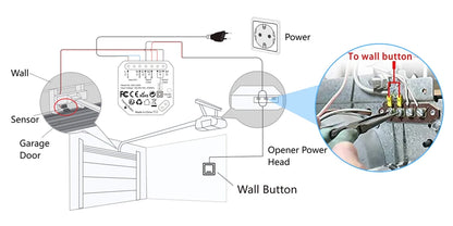 LoraTap Tuya Smart Life Garage Door Sensors Opener Controller WiFi Switch Alexa Opening Home Remote Control Contact Voice Portal
