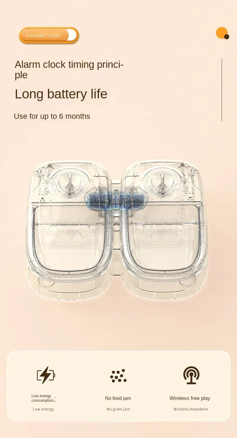 Pet Automatic Feeder with Timer Smart Food Dispenser for Dogs Cats Water Bowl Storage Container Puppy Kitten Feeding Accessories