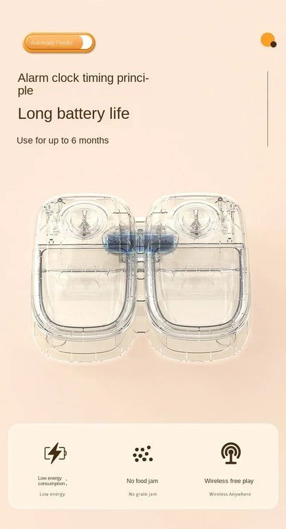 Pet Automatic Feeder with Timer Smart Food Dispenser for Dogs Cats Water Bowl Storage Container Puppy Kitten Feeding Accessories