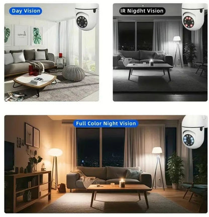 Home security camera, featuring night vision function, two-way audio, horizontal/vertical/zoom functions, used for motion tracki