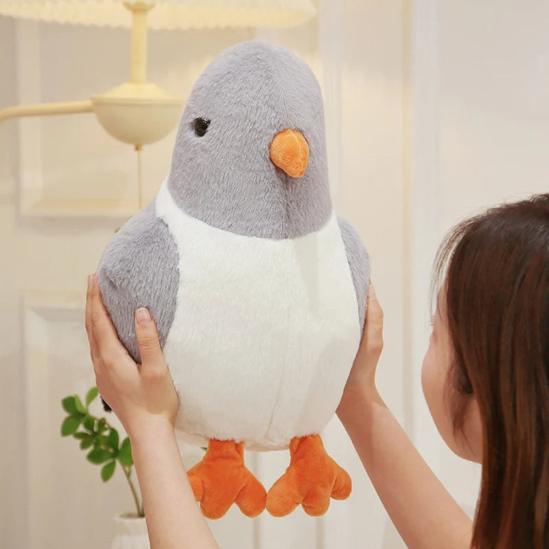 Simulated Round Chubby Pigeon Plush Toys Cartoon Bird Peace Dove Dolls Stuffed Home Decratied Ornaments Gifts for Kids Girls
