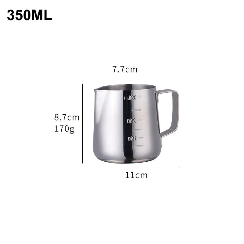 350ML/550ML Colorful Coffee Latte Milk Frothing Jug Milk Frother Pitcher Stainless Steel Jug Espresso Barista Pitcher Milk Pot