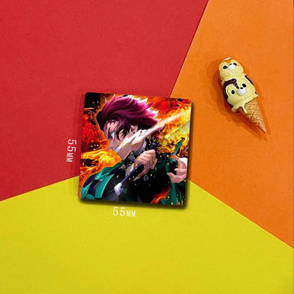 Demon Slayer K-Kimetsu No Y-Yaiba Fridge Magnets Fridge Magnets Memo Pads (For Refrigerator/Whiteboard/Home Multi-Purpose Use)