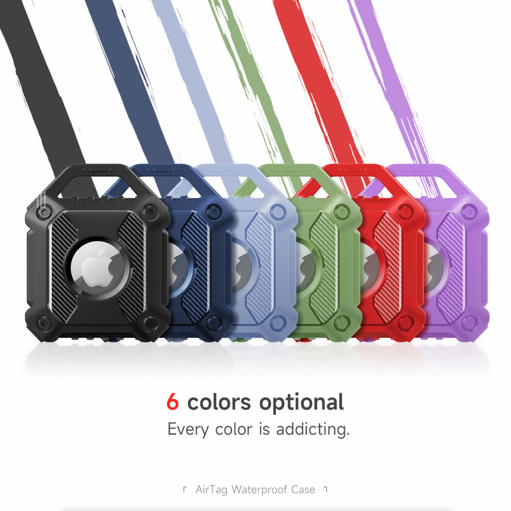 Waterproof Airtag Keychain Holder Case,Screw Full Cover Compatible with Apple AirTag Tracker Key Ring