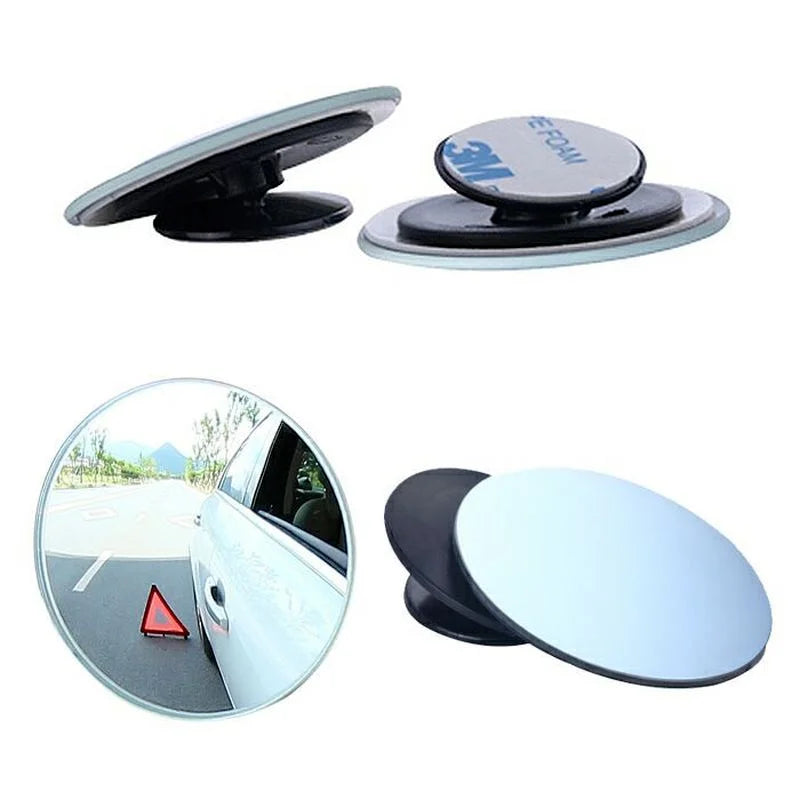 Car Blind Spot Rear View Mirror Wide Angle 360 Degree Adjustable Small Round Mirror Car Reverse Auxiliary Rearview Convex Mirror