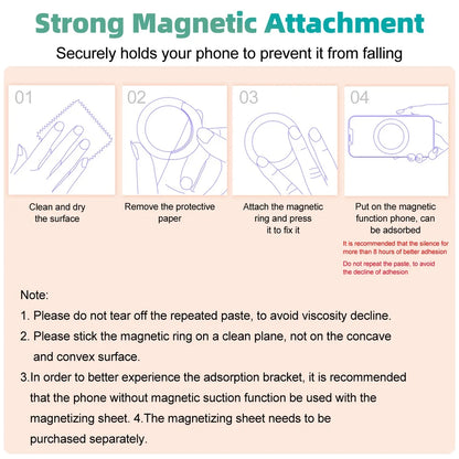 Magnetic Phone Holder For iPhone 15 14 13 12 Pro Max Magnet Ring Mount For Magsafe Smartphone Holder Stand for Wall Kitchen Car