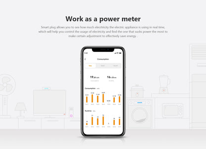 IMOU CE1 Smart Socket EU Smart Plug With Power Energy Monitoring Remote Control Voice Control Support Alexa Assistant 220-240V