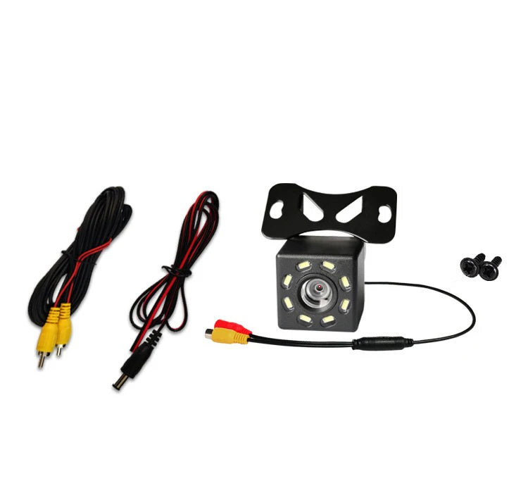 Wide-angle HD car rearview camera reversing video car camera reversing camera 8/LED night vision parking camera