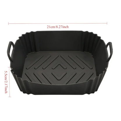 Air Fryer Liners Reusable Non-Stick Silicone Round Square Baking Tray Molds for Airfryer Oven Baking Basket Accessories