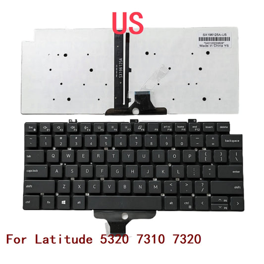 New US Laptop Backlit Keyboard For Dell Latitude 5320 7310 7320 Notebook PC Replacement
