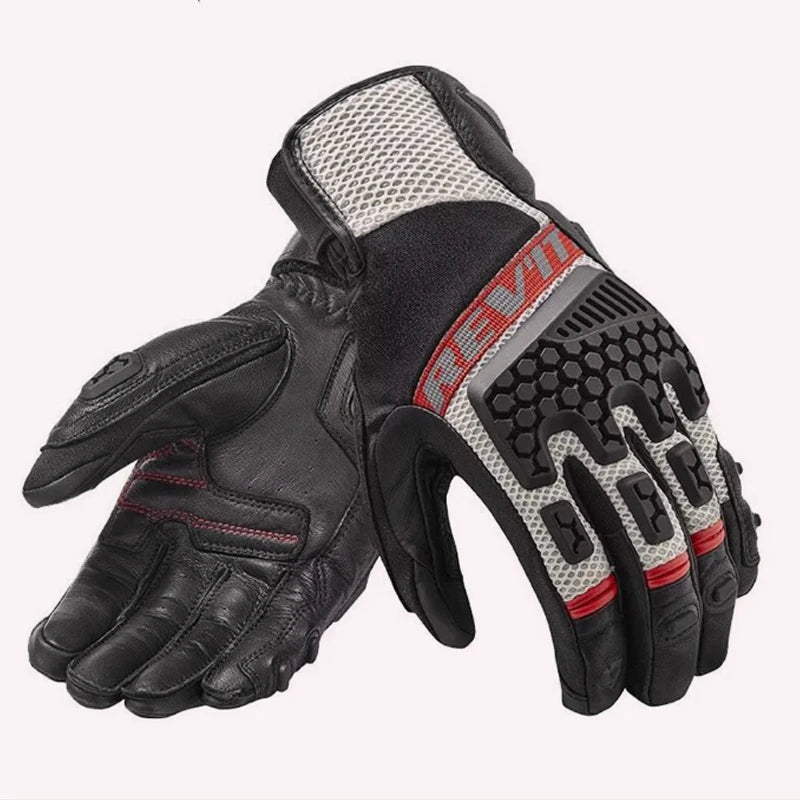New REVIT Desert 3 PRO motorcycle riding gloves made of genuine leather, breathable, touch screen, and anti fall gloves