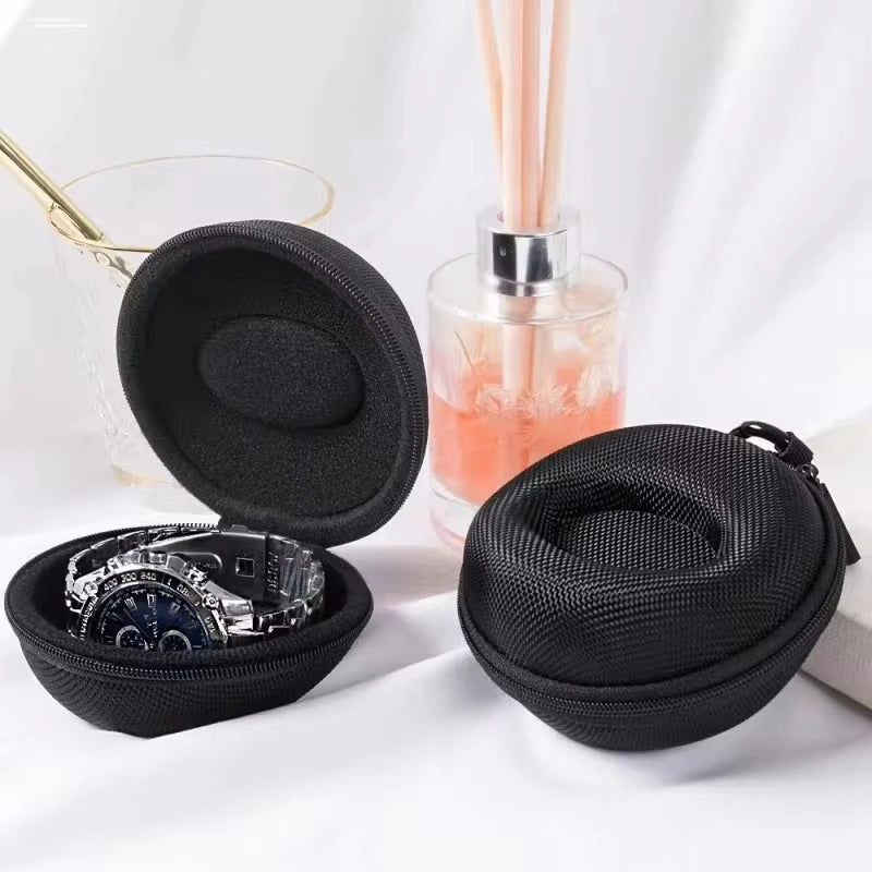 Portable EVA Single Watch Travel Case Watch Storage Organizer Box Watch Holder Waterproof for Smartwatches Zippered Container