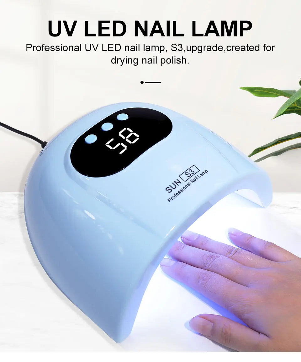 24/6 LED UV Lamp for Nails Gel Polish Drying With LED Display And Motion Sensing Professional Manicure Lamp Dryer Home Use Tool