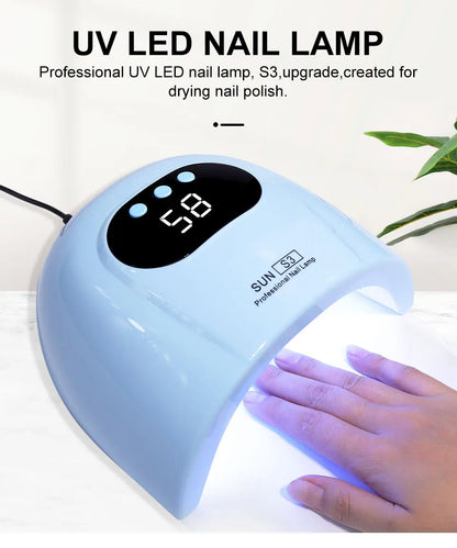 24/6 LED UV Lamp for Nails Gel Polish Drying With LED Display And Motion Sensing Professional Manicure Lamp Dryer Home Use Tool