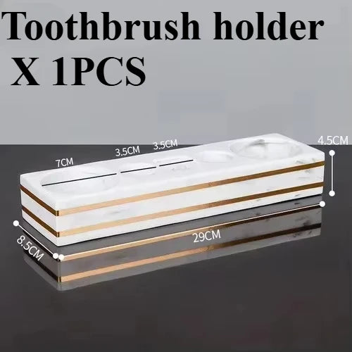 1pcs Resin Light Luxury Bathroom Wash Tray Hotel Bathroom Bathroom Wash Table Toothbrush Shelf Decoration  Toilet Accessories