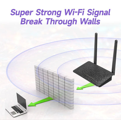 300M Router Wireless Wifi Range Repeater With 5*6dBi High Gain Antennas Wider Coverage Wi-Fi Extender For Home Office