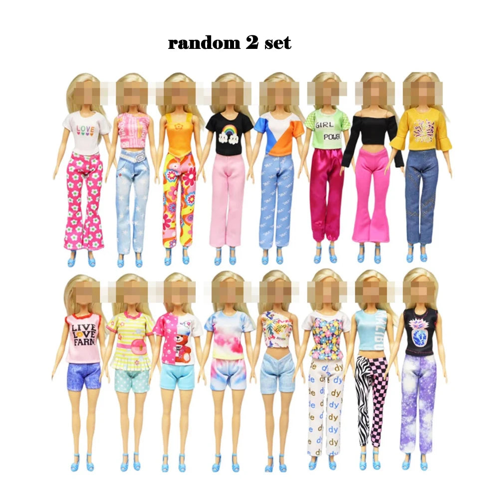 28pcs Fashion Dolls Accessories =1 Gown +3 Dress +2 Suit +2 Swimsuit +3 Glasses +10 Shoes +7 Hanger Clothes for 11.5'' Doll Toys
