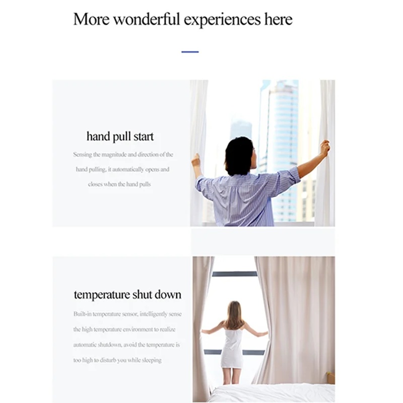 ABZZ-TUYA Smart Bluetooth Curtains Robot Roman Rod Track Automatic Curtain Opener Remote Control Curtain Motor