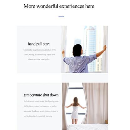 ABZZ-TUYA Smart Bluetooth Curtains Robot Roman Rod Track Automatic Curtain Opener Remote Control Curtain Motor