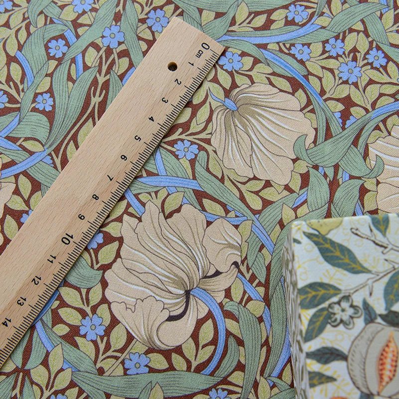 William Morris Fabric Cotton Digital Printing Classic Flower Printed Handmade Crafts Supplies Per Half Meter