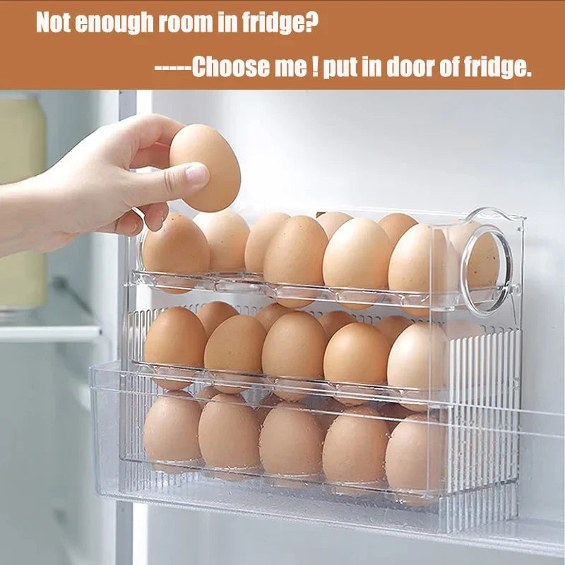 New Egg Storage Box Refrigerator Organizer Food Containers Egg Fresh-keeping Case Holder Tray Dispenser Kitchen Storage Boxes