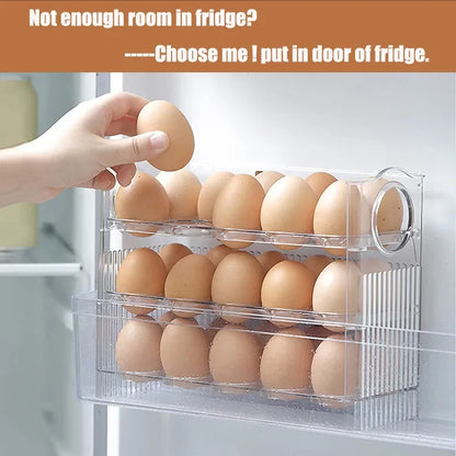 New Egg Storage Box Refrigerator Organizer Food Containers Egg Fresh-keeping Case Holder Tray Dispenser Kitchen Storage Boxes