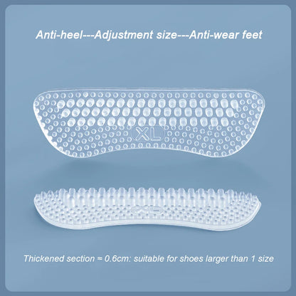 1 Pair Silicone Heel Stickers Heels Grips for Women Men Anti Slip Heel Cushions Non-Slip Inserts Pads Foot Heel Care Protector