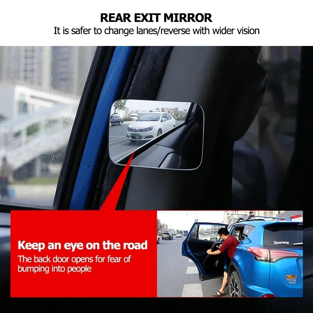 2/1PCS Car Auxiliary Blind Spot Mirror 360° Wide-Angle Adjustable HD Convex Mirrors Automotive Parking Reversing Rearview Mirror