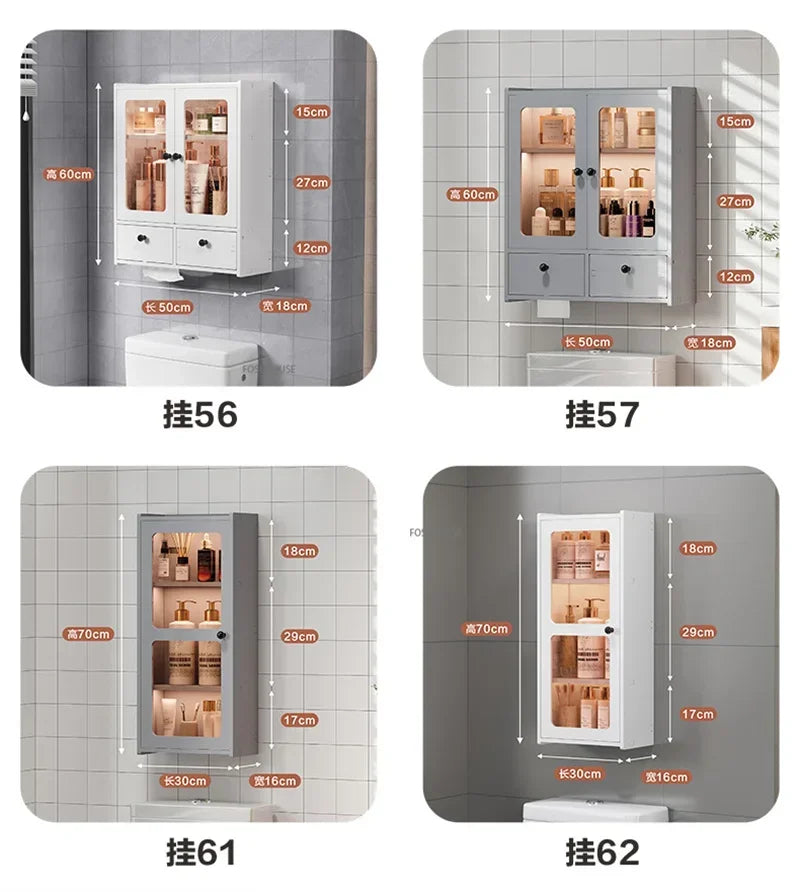 Open Cabinets Towel Cabinet Storage Bathroom Furniture Vanity Sink Narrow Double Washbasin Shelf Locker Wall Pharmacy Floor Wc