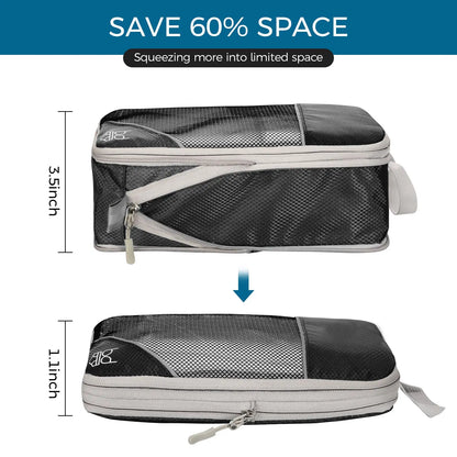 Compression Packing Cubes for Suitcases, Luggage Organizer Bags Set for Carry on, Travel Essentials 6 Set Clothes Bag Organizer