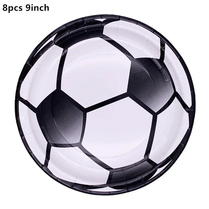 108*180cm Football Tablecloth Party Supplies Disposable Plate Tableware Party Birthday Party Decor Kids Boy Soccer Party Supplie