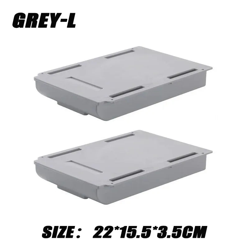 Hidden Drawer Organizer Self-Adhesive Desktop Small Drawer Cabinet Under Table Hidden Drawer Office Home Storage Tools