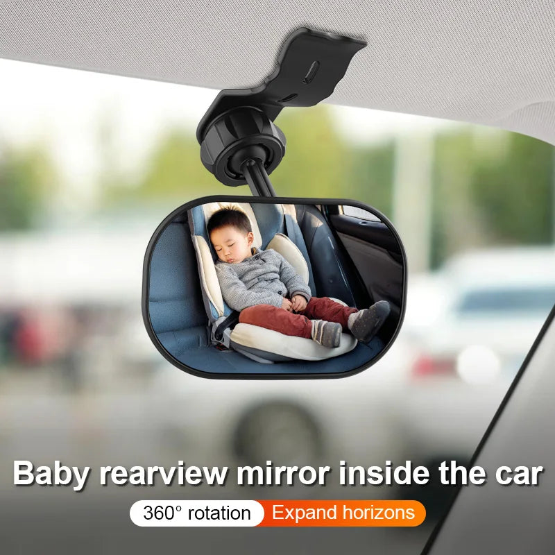 Car interior baby observation mirror, car child safety seat rearview mirror, installation of auxiliary mirror, reverse blind spo