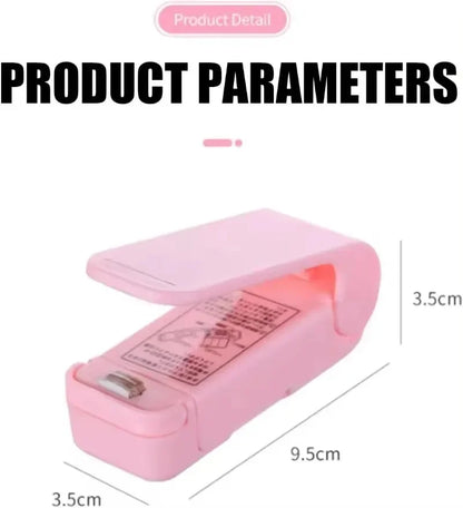Portable Bag Heat Sealer Plastic Package Storage Bag Clip Mini Sealing Machine Handy Sticker Seal for Food Snack Kitchen Gadget