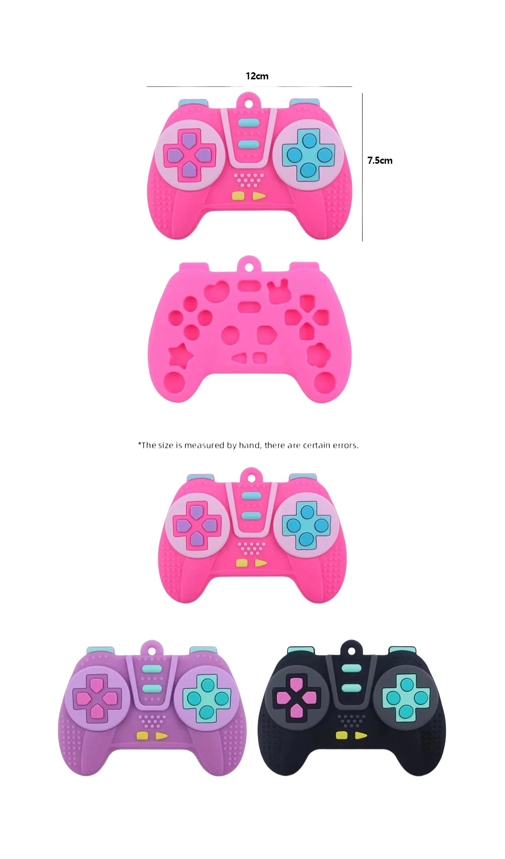 New Baby Chew Teething Game Controller Shape Silicone Teething Toy for Babies 6-12 Months Gifts Sensory Educational