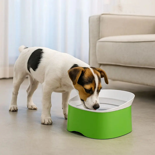 Spill-Proof Dog Floating Bowl No Wet Mouth Detachable Pet Water Bowl Large Capacity Plastic Automatic Drinking Bowl