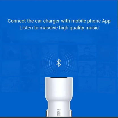 Original Xiaomi Roidmi 3S Mojietu Bluetooth 3.4A 5V Dual USB Car Charger MP3 Music Player FM Transmitters For iPhone And Android
