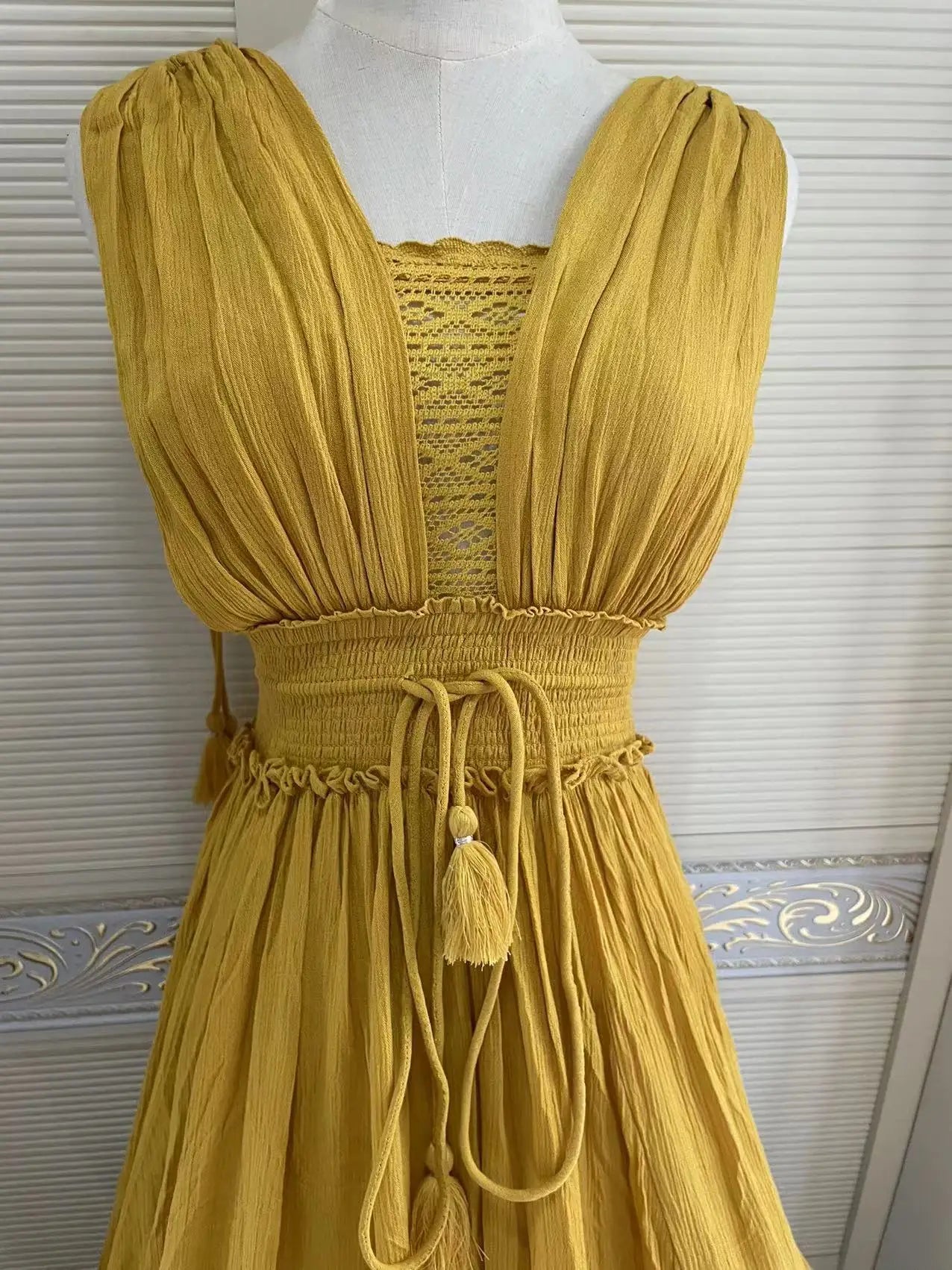 canwedance Summer Beach Dress Sleeveless Cotton Maxi Dresses Boho Style Solid Color Lace Ruffled Sundress Mujer Vestidos