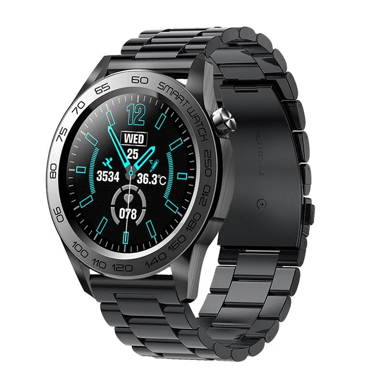 LIGE GPS Sport Track Recording Men Steel Band Smart Watch Body Temperature Activity Sport Fitness SmartWatches  Men Waterproof